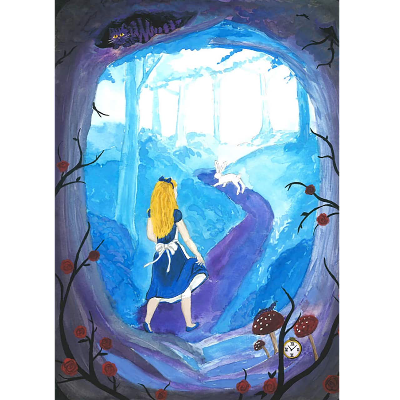 Sparkly Selections Alice in Wonderland by Local Utah Artist Rachel H. Diamond Painting Kit, Round Diamonds